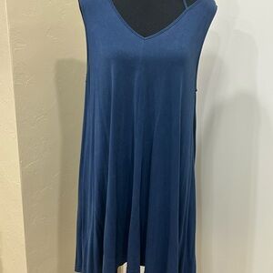 She + Sky Blue Relaxed Tank Top